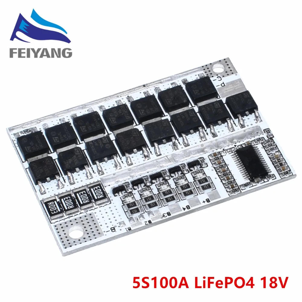 10 шт. 18 в 100A 5S BMS LiFePO4 жизнь Батарея защиты печатной платы