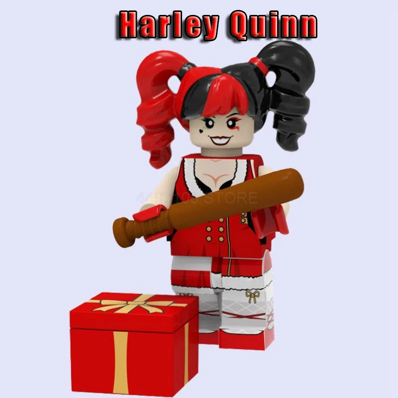 Harley Quinn Игрушки блоки Рождество Grinch Санта Клаус StarWars принцесса Эйк Лея Скайуокер C3PO DC Бэтмен Джокер флэш-блоки игрушечные фигурки - Цвет: Harley Quinn
