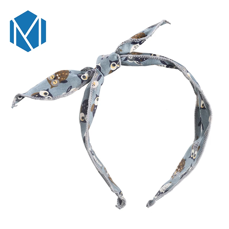 Милый тюрбан с мультяшным принтом для девочек Детская повязка на голову заячьими