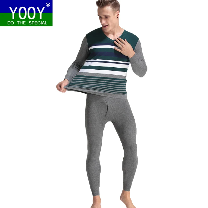 Мужские кальсоны YOOY одежда для мужчин теплые штаны зимы термобелье мужской