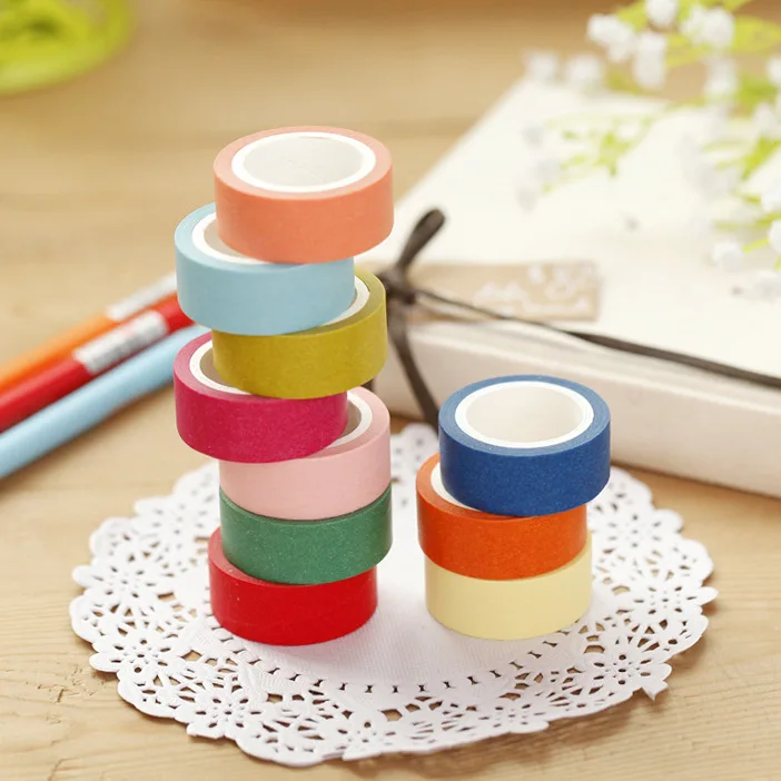 2 шт. Новые DIY ленты конфетных цветов лента для маскировки декоративные клейкие