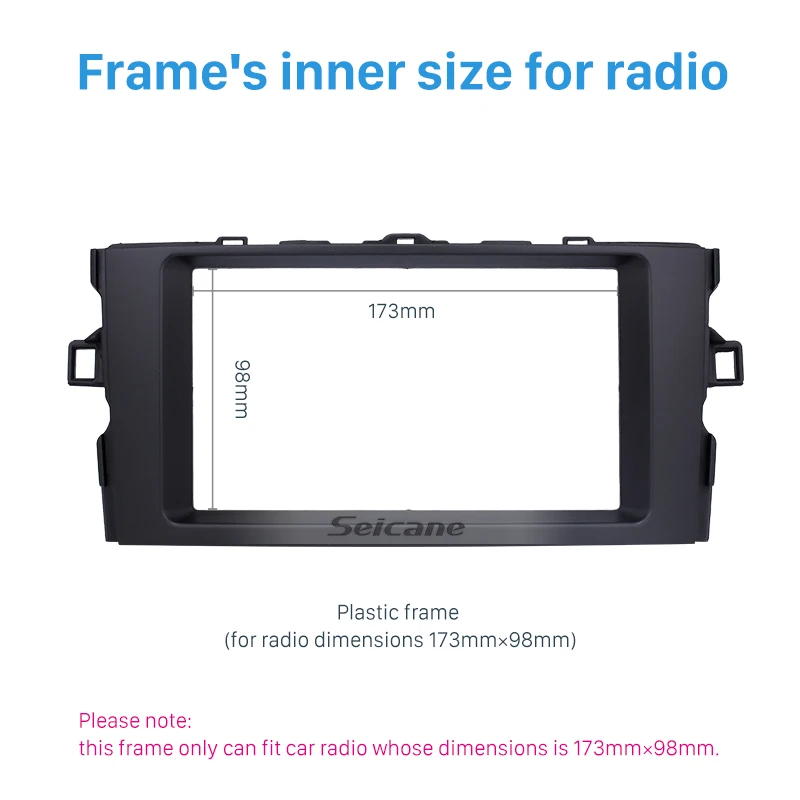 Seicane splendid Double Din 173*98 мм отличное качество черный цвет набор для крепления