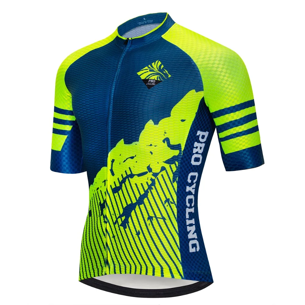 Geeklion Racing fitness Team Велоспорт Джерси дышащий Pro Fit флуоресцентная желтая