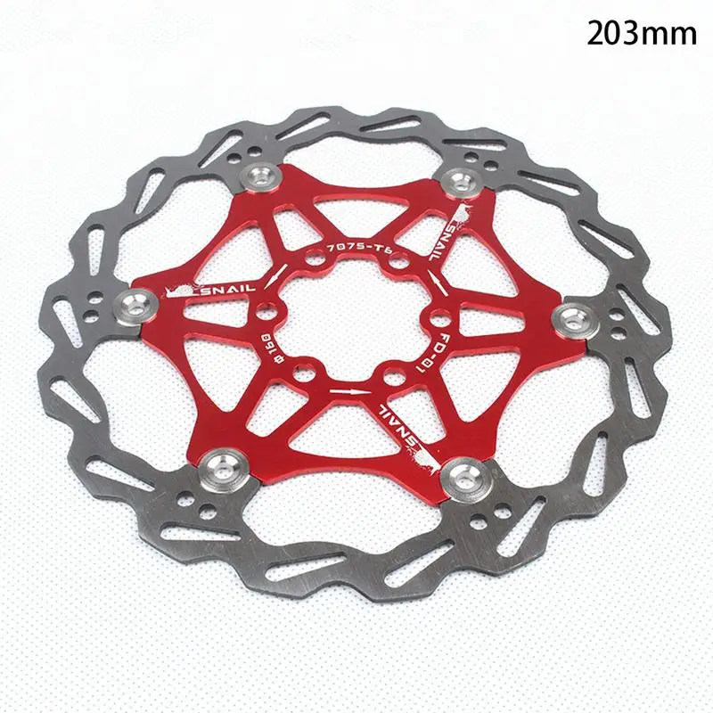 Red 160MM 3 Цвета горный велосипед MTB DH 6 дюймов 160 мм 180 мм 203 мм поплавок вращающийся диск тормозной ротор Велоспорт велосипедные Роторы дисковые велосипедные части - Цвет: Red 160MM