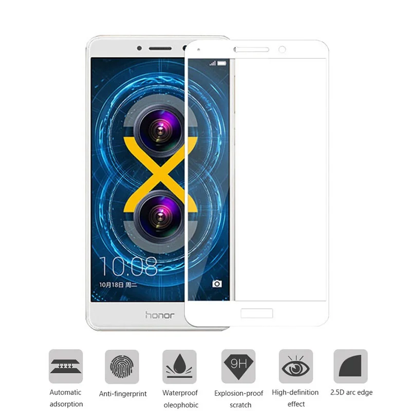 Полное покрытие из закаленного стекла для Huawei Honor 6X стекло на защитное экран