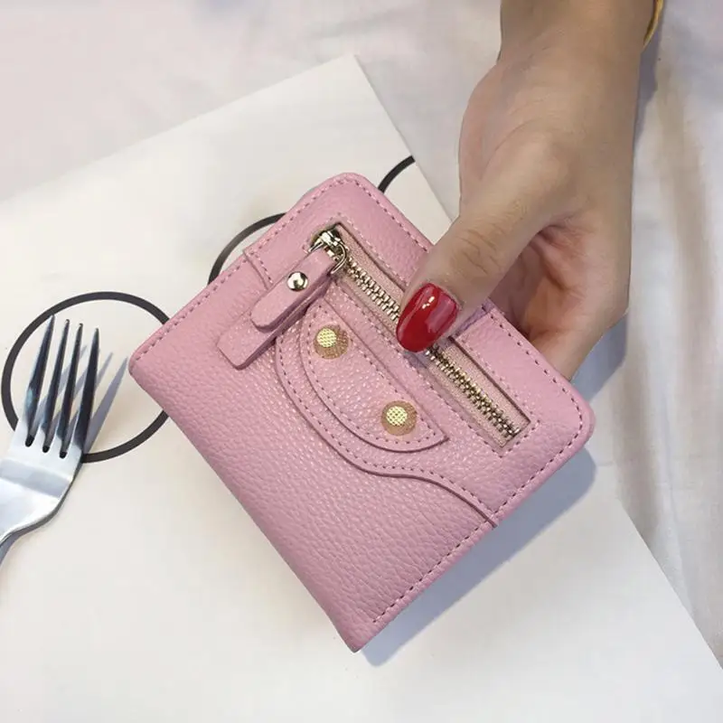 Новинка Модные короткие женские кошельки Мини для денег складной кошелек мелочи