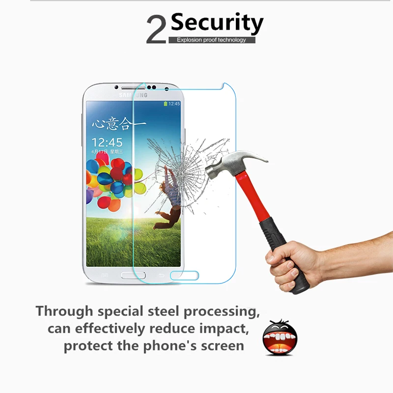 Для samsung Galaxy S4 защита экрана закаленное стекло для HD Ясно Защитная пленка