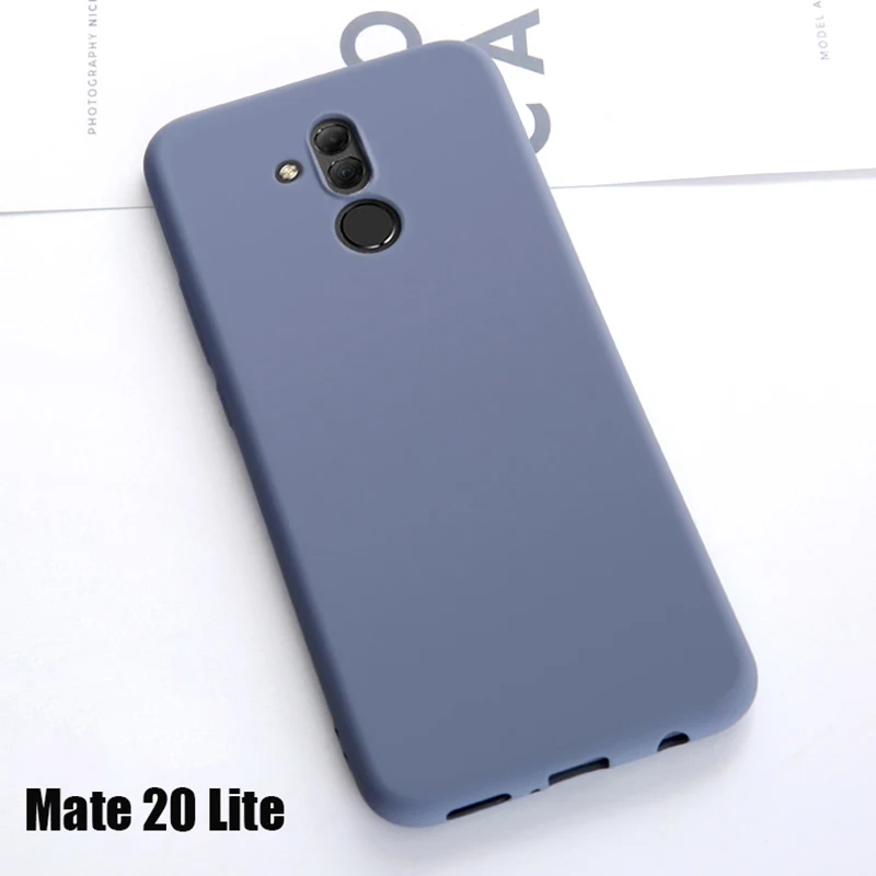 Чехол для Huawei Mate 20 Lite жидкий силикон мягкий ТПУ чехол Pro Mate20 X чехлы телефонов