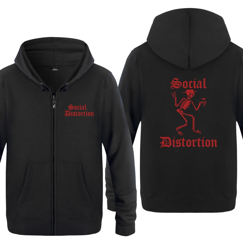 SOCIAL DISTORTION толстовки рок-группы мужские мужские флисовые кардиганы на молнии толстовки с капюшоном - Цвет: HEY HOT
