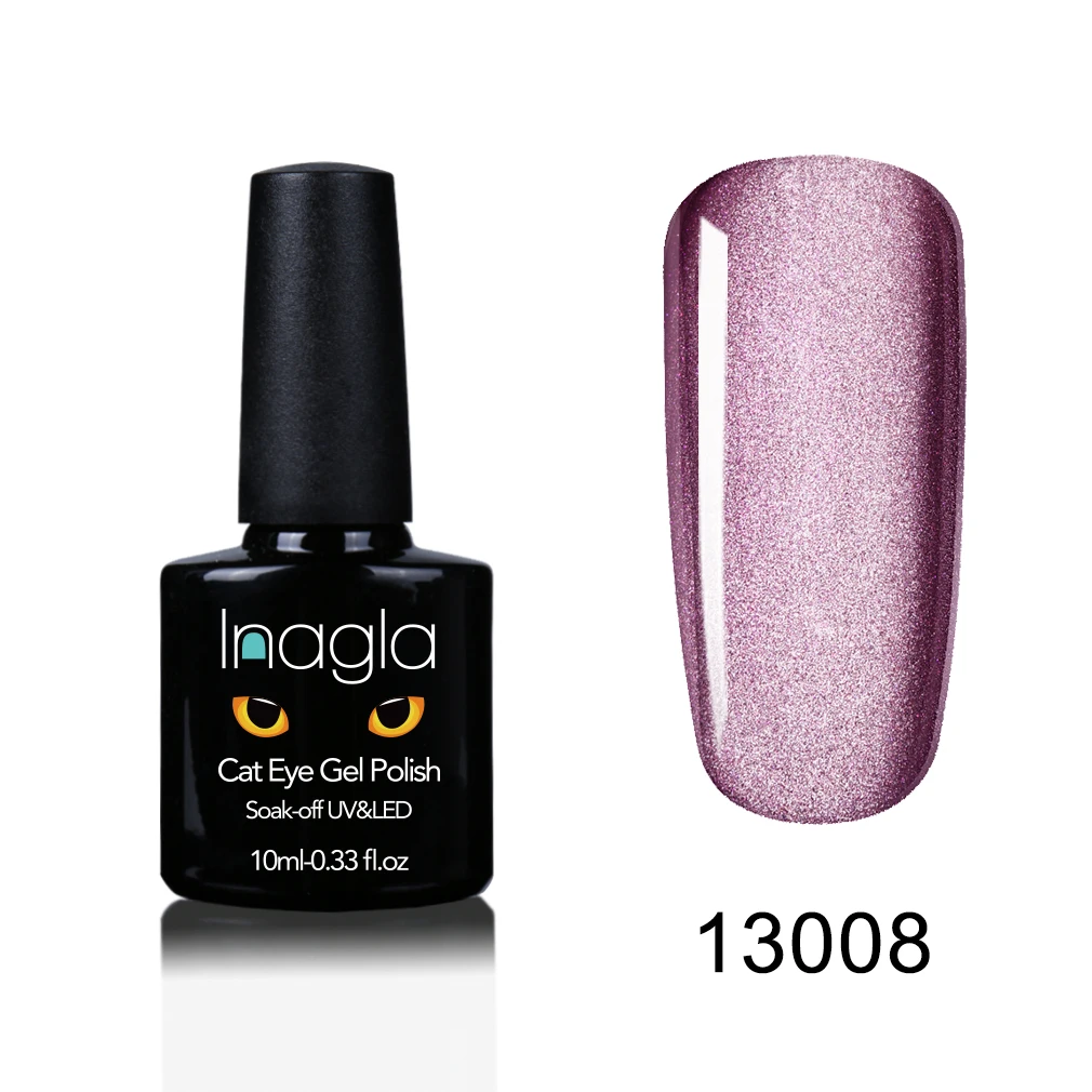 13008 Inagla 5D Гель-лак для ногтей с эффектом «кошачий глаз» 10 мл Магнитный замачивающий УФ гель-Лаки Звездный нефритовый эффект лак УФ Гель-лак для ногтей - Цвет: 13008