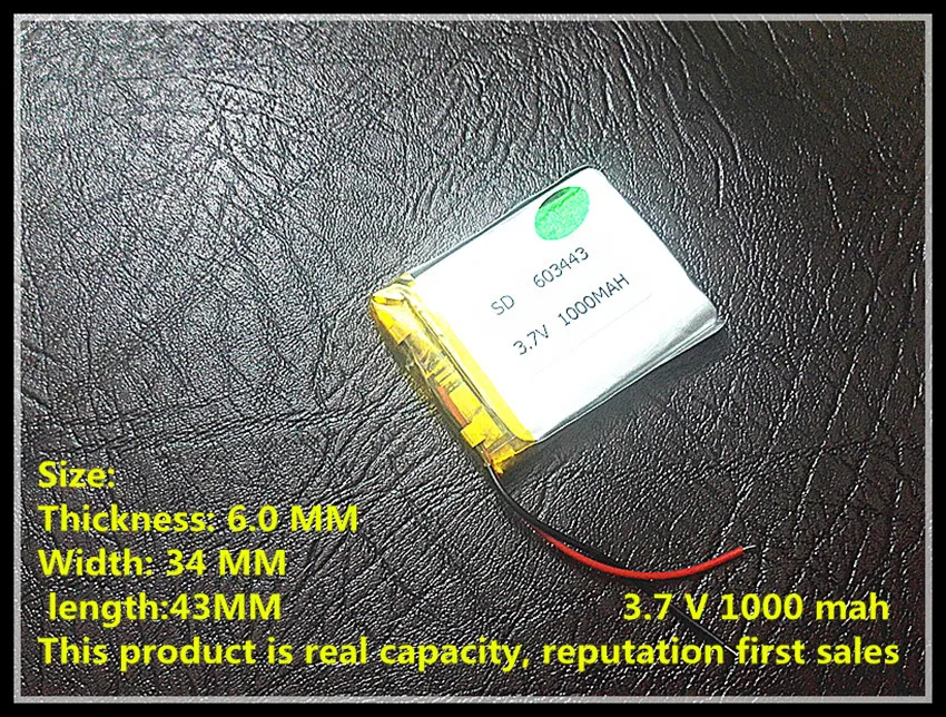 PL603443 батарея для gps оптом, 1000MA литий-ионный аккумулятор для MP3 плеер