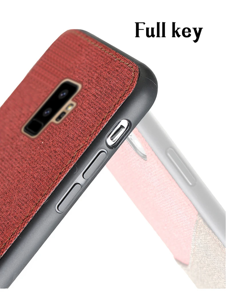 Для samsung Galaxy S9 S9plus S8 S8 Plus S7 S7 Edge Note 8 чехол для телефона с текстурой ткани Чехлы Защитные ударопрочные чехлы