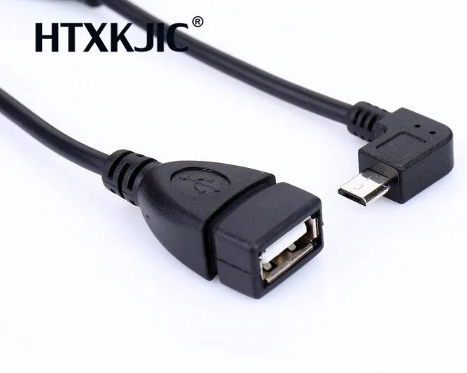 Новейший OTG кабель адаптер Micro USB 2 0 папа к Женский 90 градусов правый угловой
