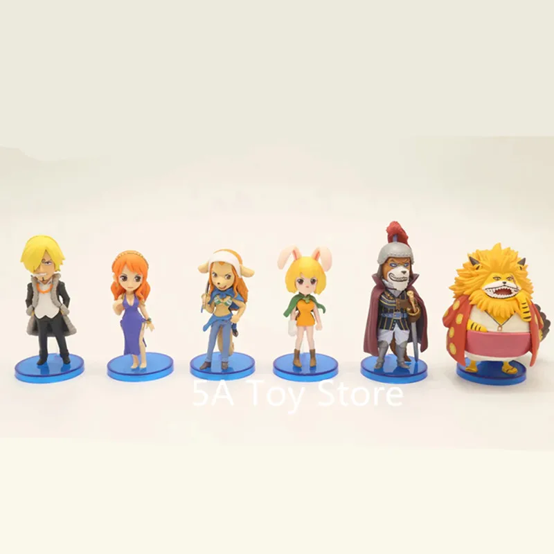 5 шт./компл. Аниме One Piece World WCF Sanji Nami Carrot Bepo Pedro ПВХ Фигурки Коллекционная модель