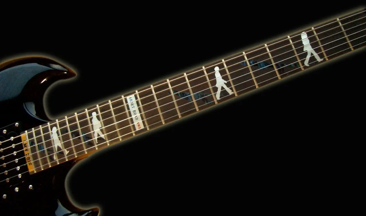 Маркеры Fretboard с инкрустацией наклейки для гитары Abbey Road|decal for guitar|for guitarinlay sticker |