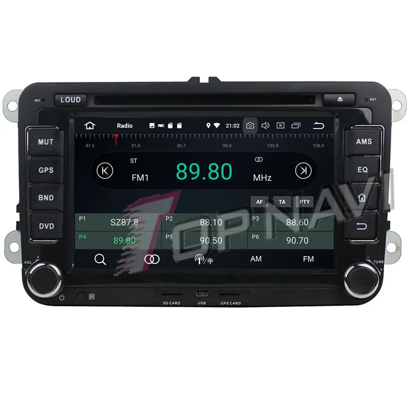 Topnavi Android 9 0 автомобильный DVD головное устройство плеер для VW PASSAT Golf TOUAREG Santana