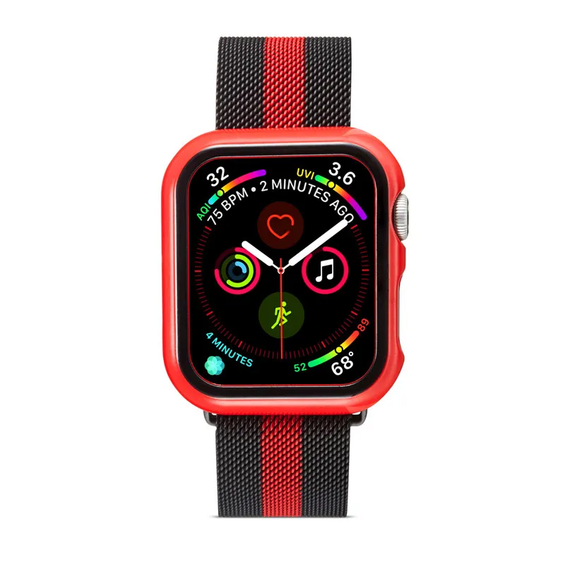 Ультратонкий зеркальный чехол для часов Milanese Loop ремешок Apple Watch 4 модный защитный