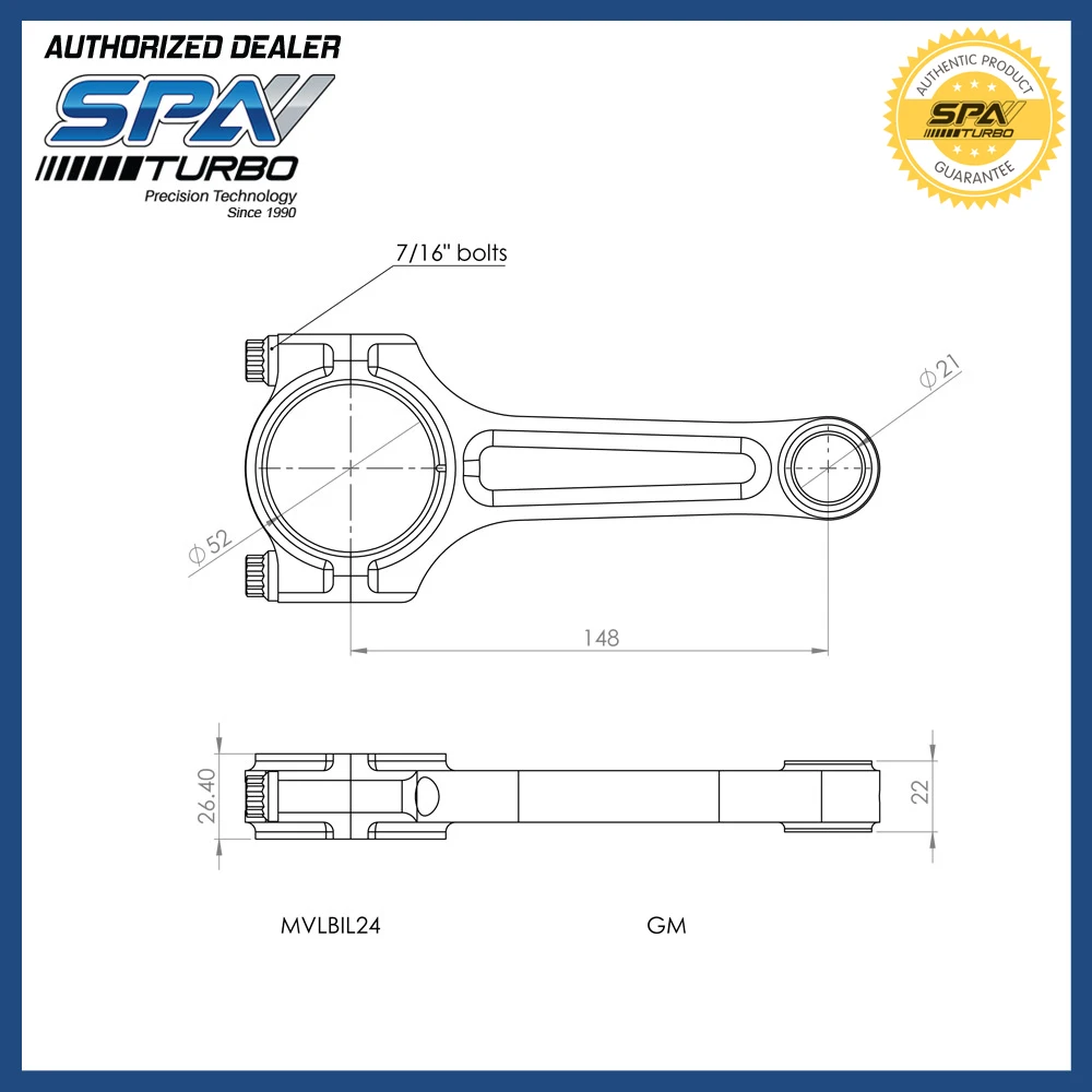 Кованые шатуны OPEL Vauxhall Chevy C22 C22NE X22XE C22XE C22LET 148 мм 4340 кованые с стержнями A I Beam|con
