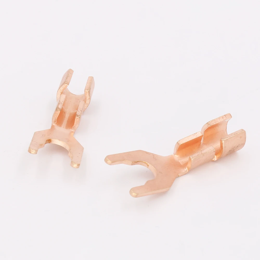 Hi End красные медные Y spade кабельные разъемы для динамиков 8 штук|connector spade|connector
