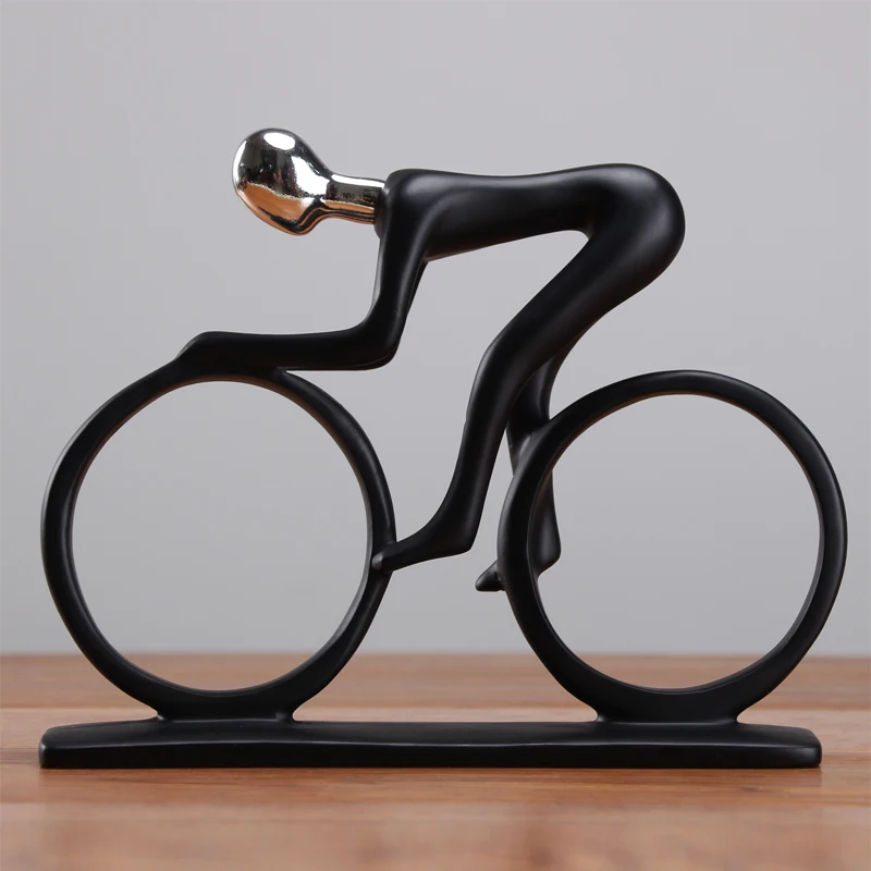 Современная Абстрактная черная велосипедная скульптура Геометрическая