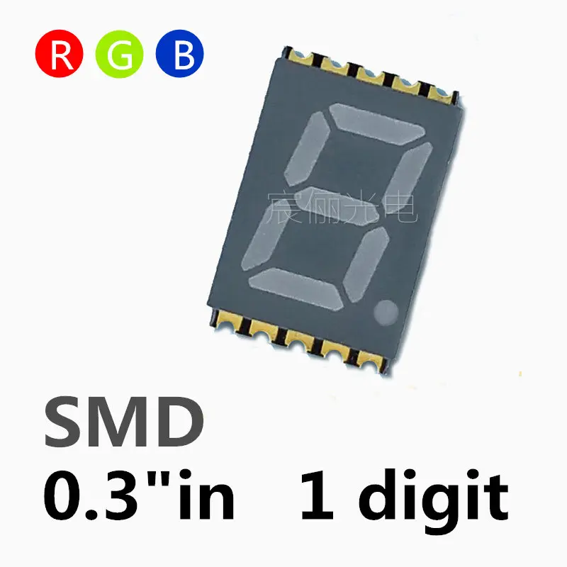 Красный/зеленый/синий 0 3 дюйма в SMD СВЕТОДИОДНЫЙ дисплей 7 сегментная трубка Nixie 1