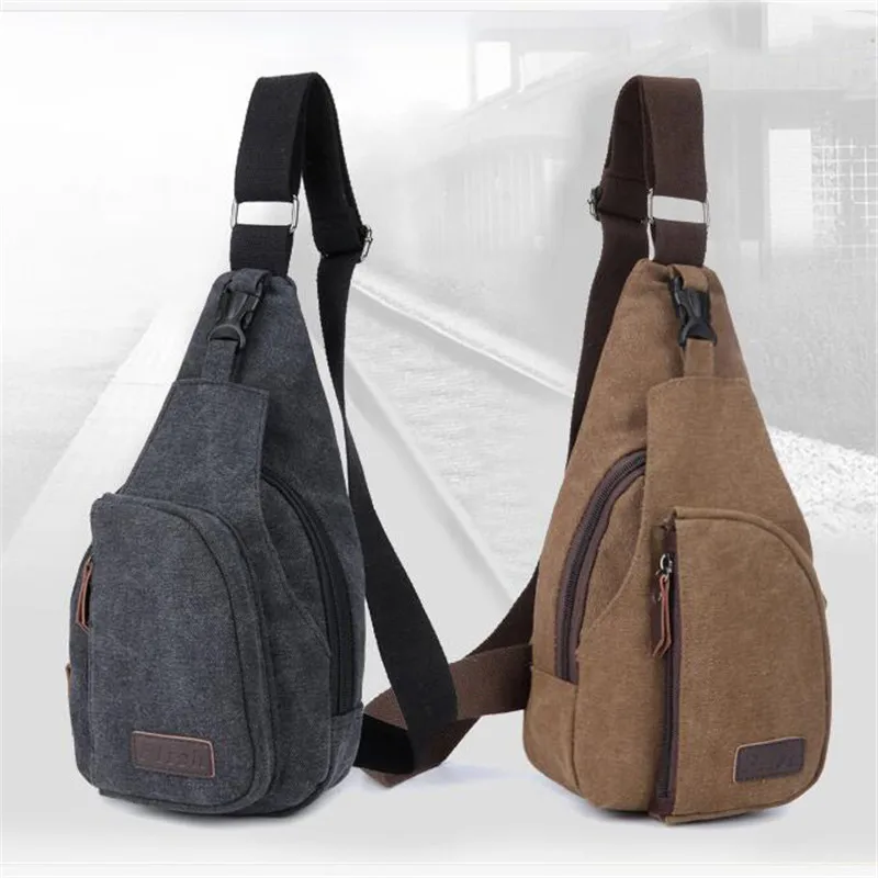 Hot 2019 Fashion Vintage Men Crossbody Bags Chest Bag Canvas Water Proof Handbags For Male Pouch Bum Hip | Багаж и сумки