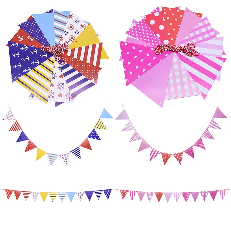 Гирлянда баннер с яркими флажками 2 5 м|Флажки вымпелы и конфетти| |