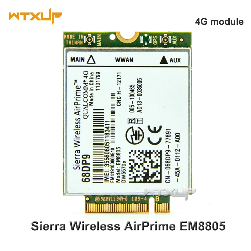 Разблокирована Sierra Wireless AirPrime EM8805 DW5570e 68DP9 C26 WWAN 4G сим карту LTE к оператору сотовой