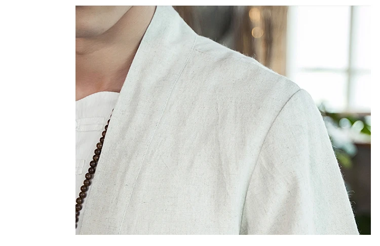 Новая летняя льняная хлопковая рубашка 2019 Мужская брендовая в китайском стиле с