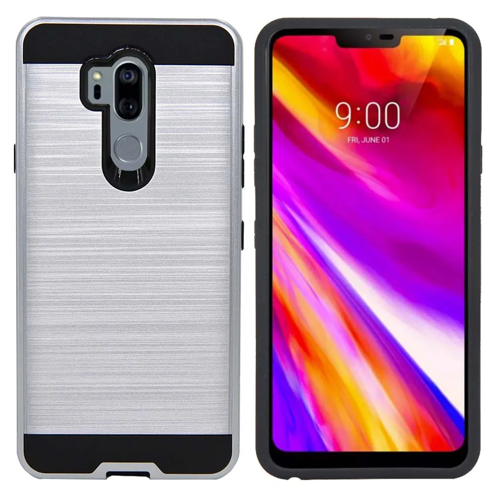 Для LG G7 ThinQ/G7 + G710EM чехол двухслойный Гибридный матовый защитный противоударный