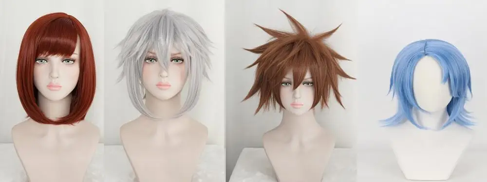 Карнавальный костюм Kingdom Hearts III Kairi Riku Sora Digimon Yagami Taichi Aqua парик + Бесплатный