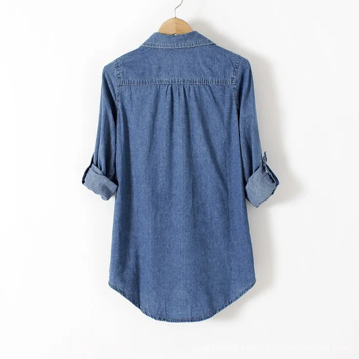 Лидер продаж весна-осень 2020 новые тонкие женские модели джинсовая рубашка с