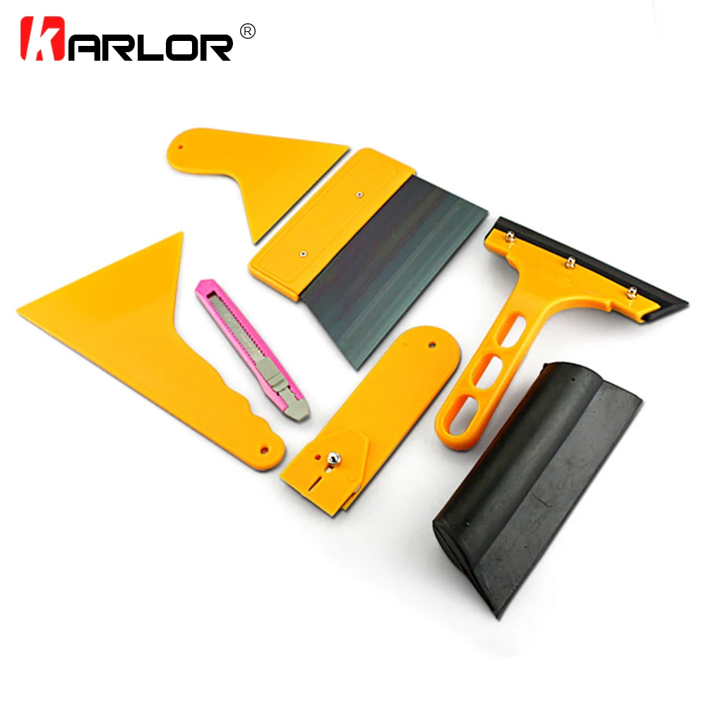7pcs/set Car Foil Scraper Tools Squeegee Window Tinting Auto Vinyl Film Install Wrapping Applicator Scratch-less | Автомобили и