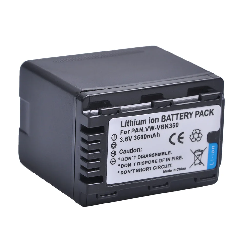 Tectra 3 шт. VW VBK360 bateria + Цифровое зарядное устройство для Panasonic HDC TM40 TM41 TM55 TM60 TM80 SD40|charger