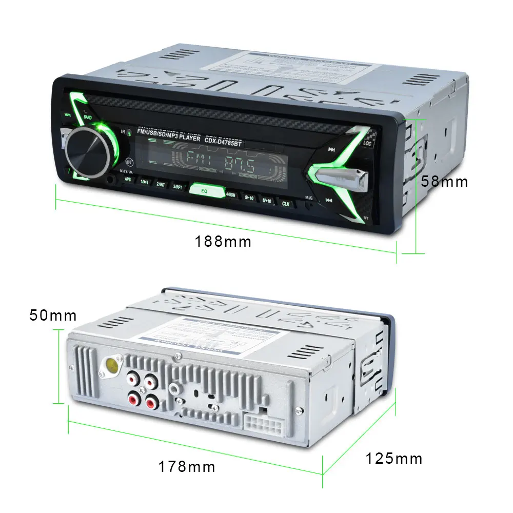Авторадио Camecho 1 Din 12 В Bluetooth FM в тире авто стерео SD TF usb MP3 аудио плеер Aux-In