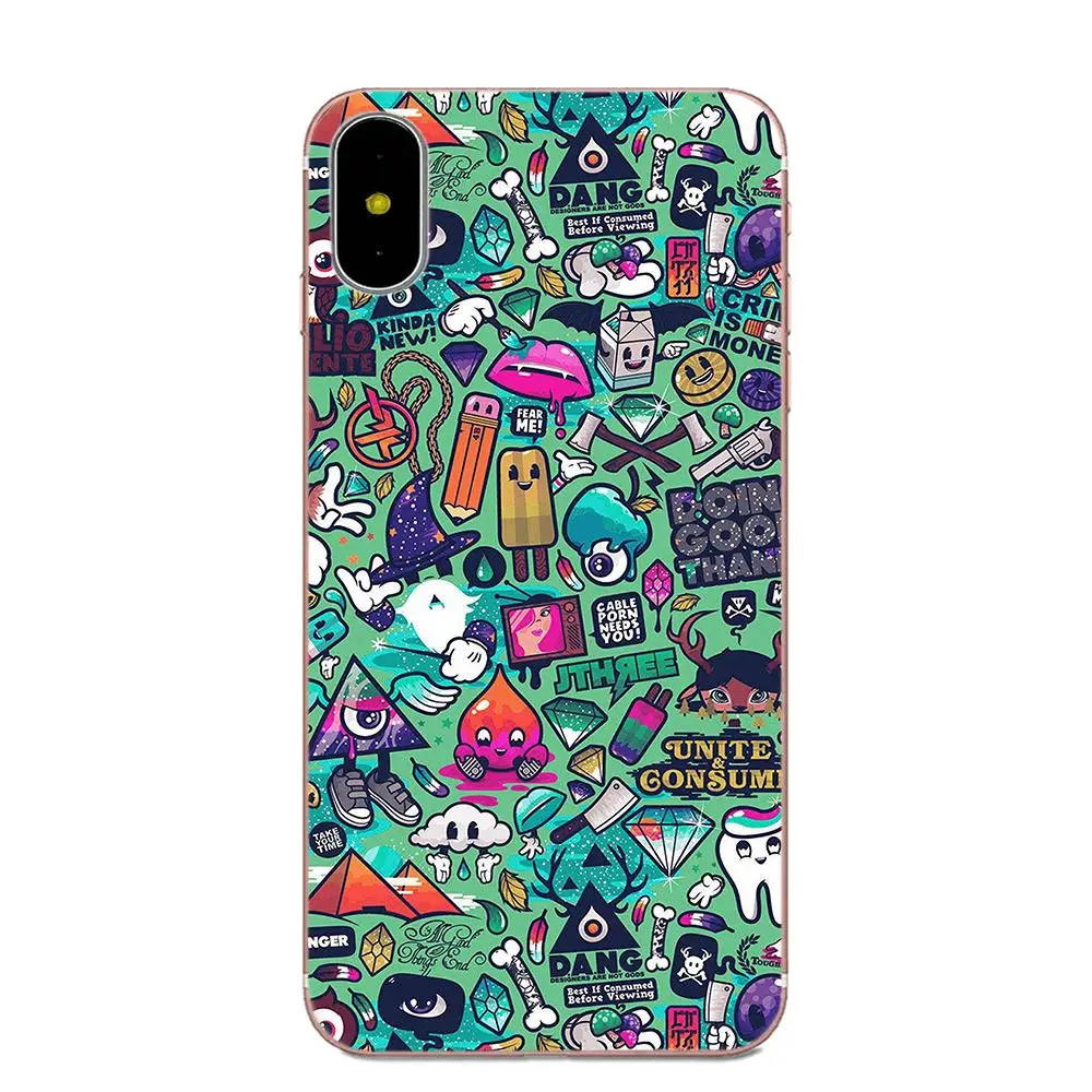 Чехол из ТПУ с рисунком граффити для Galaxy J1 J2 J3 J330 J4 J5 J6 J7 J730 J8 2015 2016 2017 2018 mini