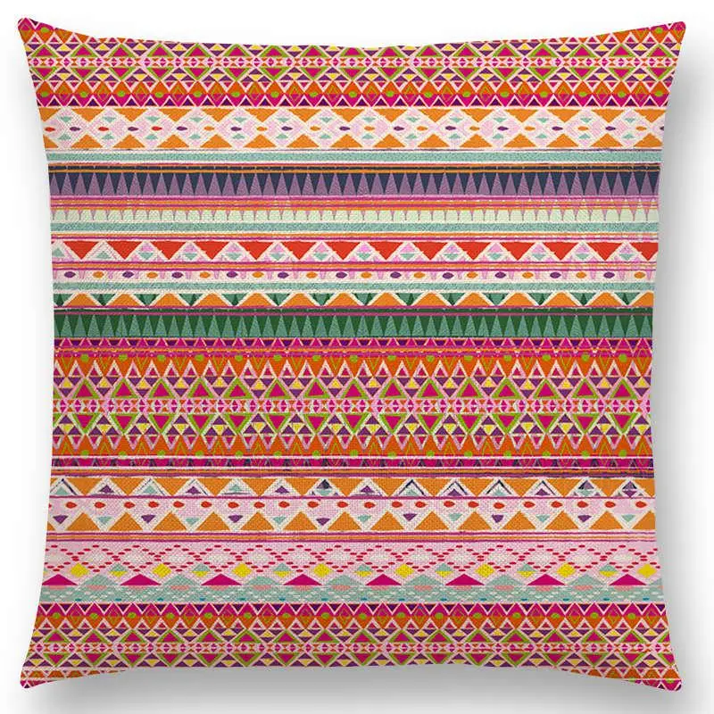 Хиппи в горошек, Boho Acqua Navajo Aiyana, декоративный узор, этнический принт, типи, Геометрическая полоса, чехол для подушки, чехол - Цвет: a101114