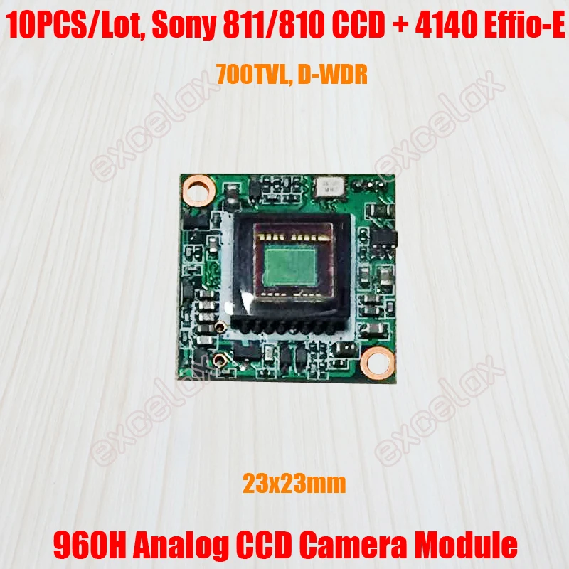 10 шт./лот 23x23 мм 650 ~ 700TVL 1/3 &quotsony 811 810 CCD Effio E 4140 DSP 960H FPV аналоговый модуль камеры
