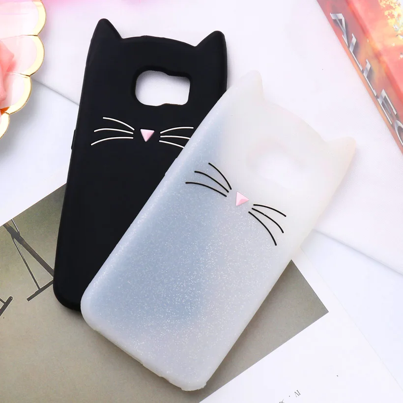 Чехол для samsung Galaxy J3 J5 J7 J6 J4 J2 Pro кошачьими ушками чехол s для samsung S9 S8 S5 A8 A6 плюс S7 S6 Edge Note 8, 9