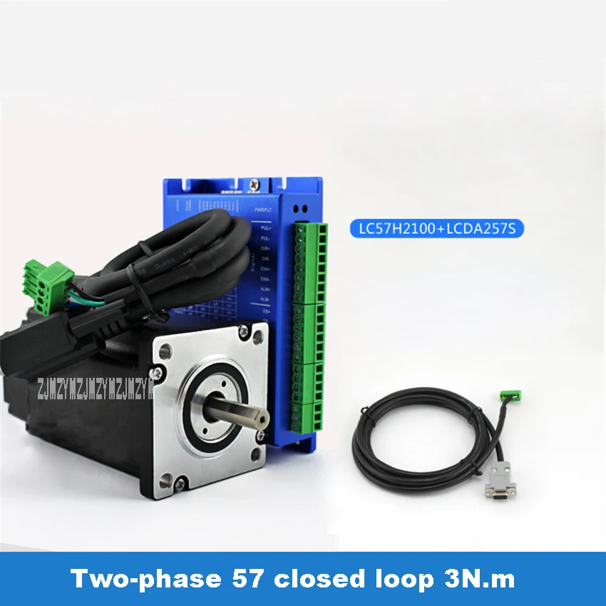 

Комплект 2-фазных 57 шаговых двигателей LC57H2100 + LCDA257S, гибридный серводвигатель с замкнутым контуром, 32 нм, 24 в-50 в, 800-1000 об/мин
