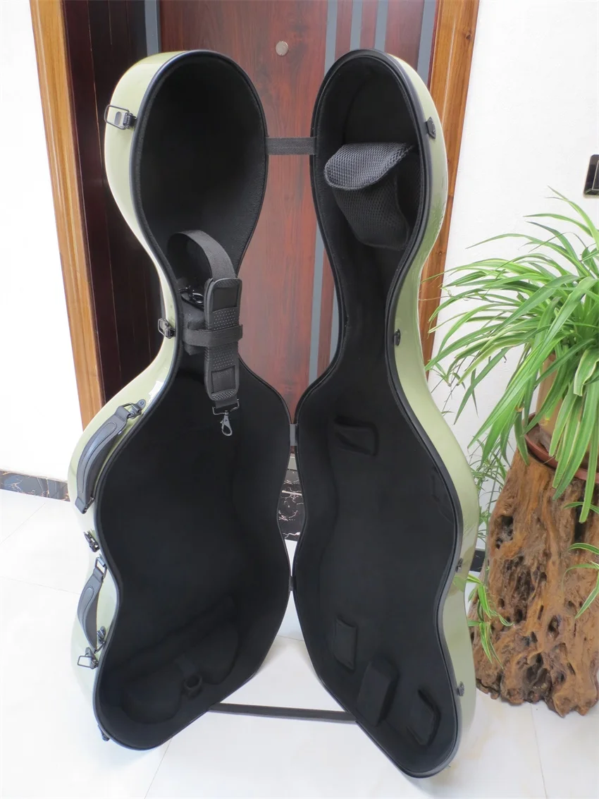 

Full size composite green Carbon fiber Cello Case, Free Shipping