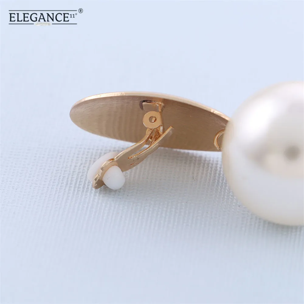 Женские серьги-клипсы ELEGENCE11 большие серьги без пирсинга с искусственным