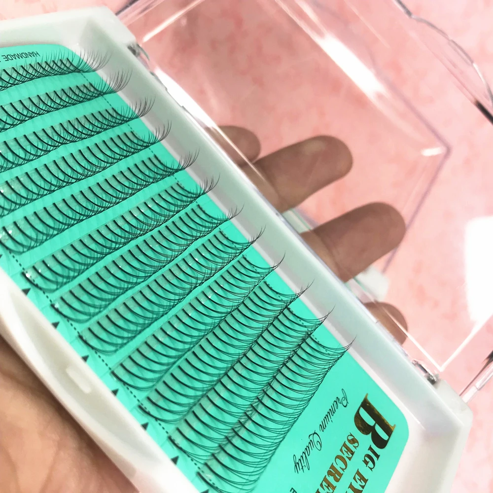 1Tray Wholesale Volume FANS 3 Clusters Eyelash Extensions 3D W Premade Fans Individual Lashes Customize Logo Free Shipping | Красота и