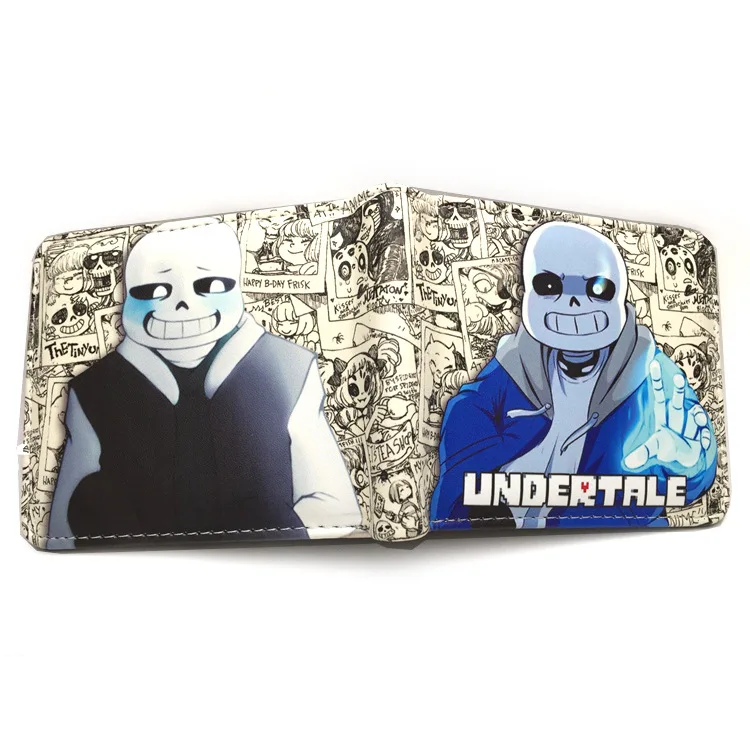 Новинка, игровой бумажник Undertale, ПУ, студенческие короткие кошельки, повседневный кожаный держатель для карт, милый мультяшный подарок, Детский кошелек, Carteras
