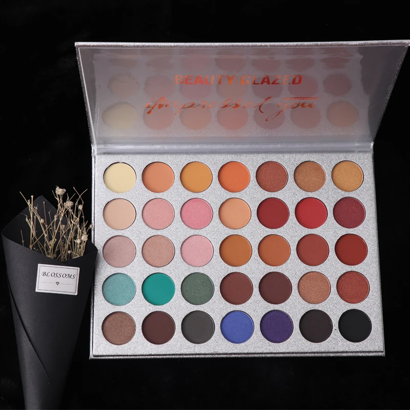 Beauty Glazed палитра теней для век 35 цветов матовые тени светящиеся долговечная