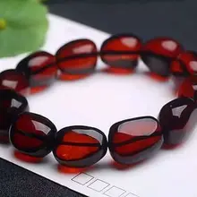 Настоящий натуральный кровяной Красный Янтарный камень