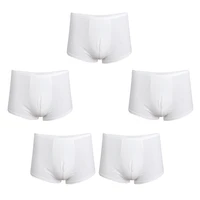 5 pieces mens white regular absorbency washable reusable incontinence boxers l