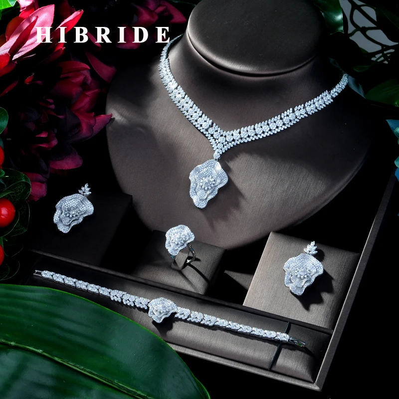 HIBRIDE Роскошные геометрические Новые африканские ожерелье серьги набор украшений