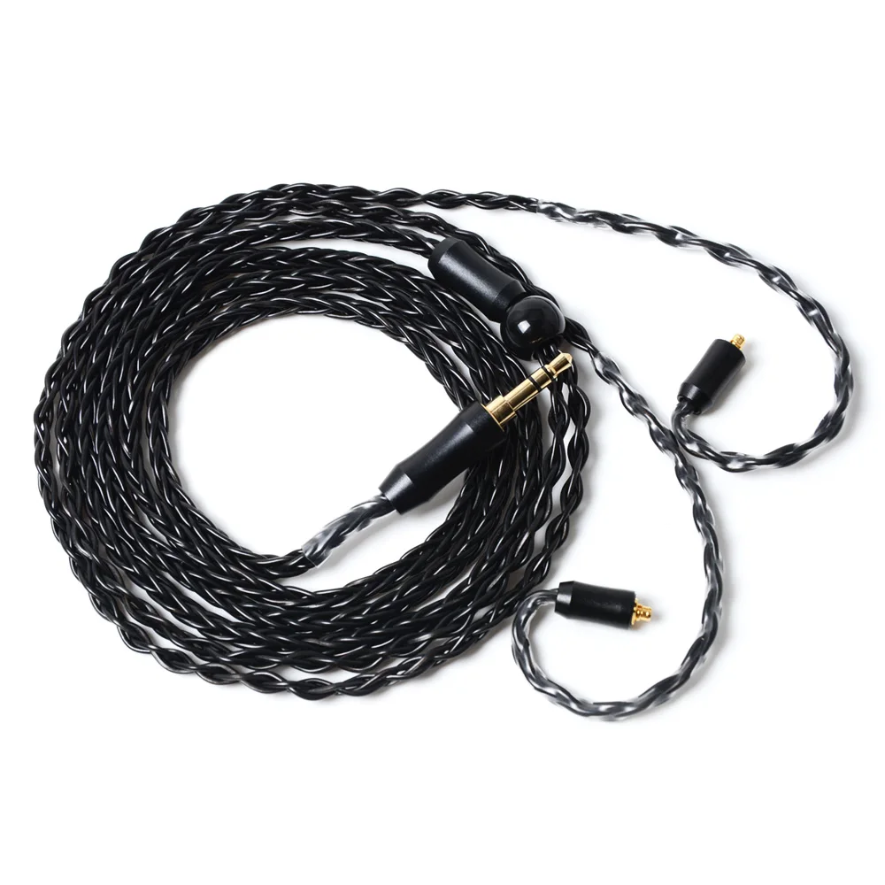 NiceHCK 8 ядро покрытием серебряный кабель MMCX/2Pin 3 5/2 5/4 4 мм для съемки C12 ZSX ZS10 V90 TFZ NX7