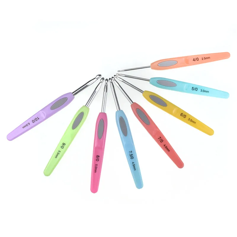

8pcs/set Knitting Needles Aluminium Crochet Hooks Needles Knit Weave Craft Yarn Sewing Tools Crochet Hooks For Knitting 2.5-6.0m
